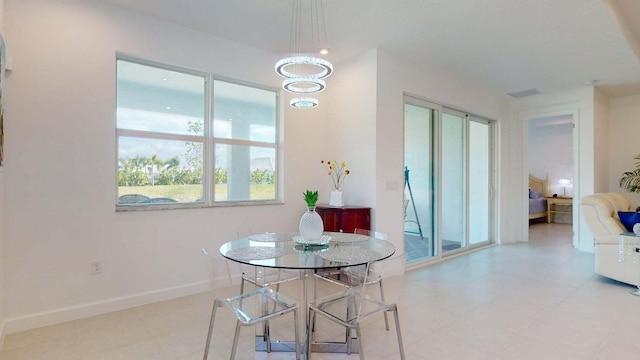 view of dining area