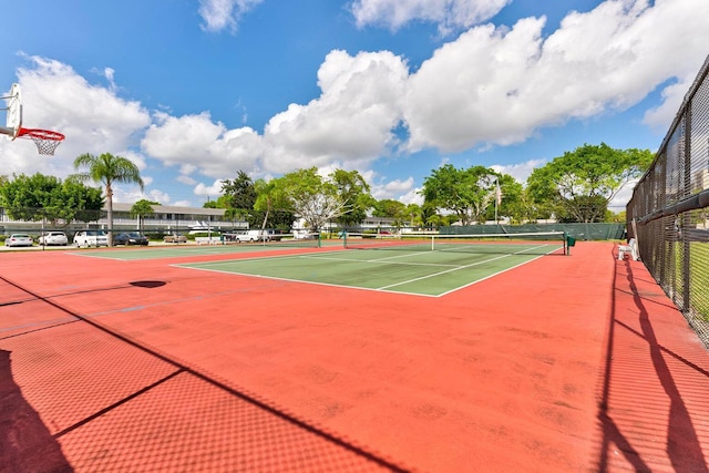 view of sport court featuring basketball court