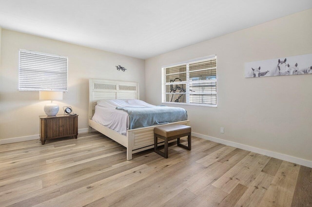 bedroom featuring light hardwood / wood-style flooring