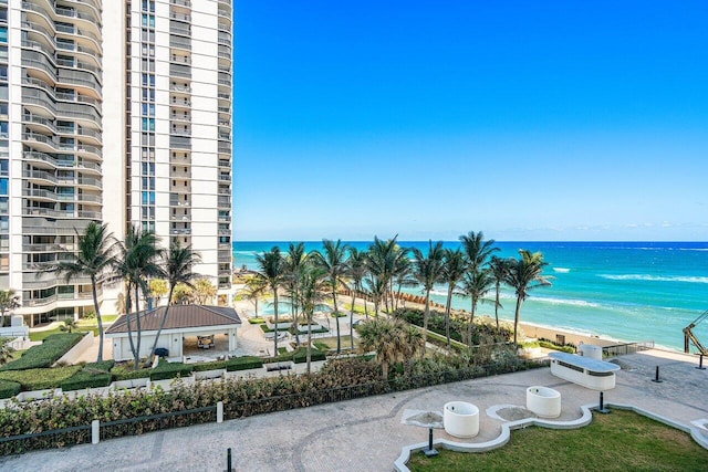 water view with a view of the beach