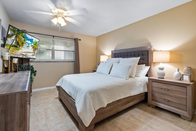 bedroom with ceiling fan