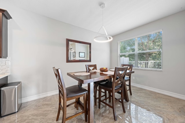 view of dining space