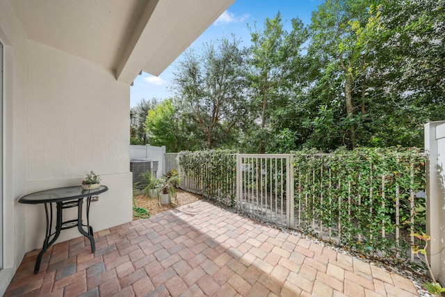 view of patio with cooling unit