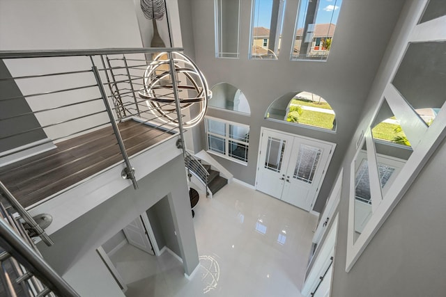 entrance foyer with a high ceiling