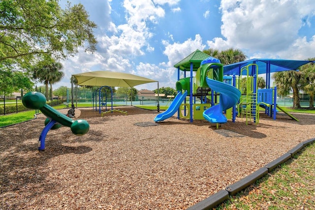 view of jungle gym