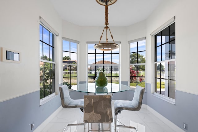 view of sunroom