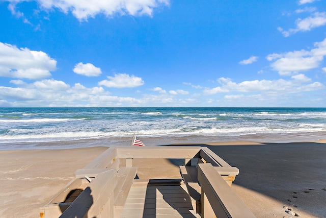 water view featuring a beach view