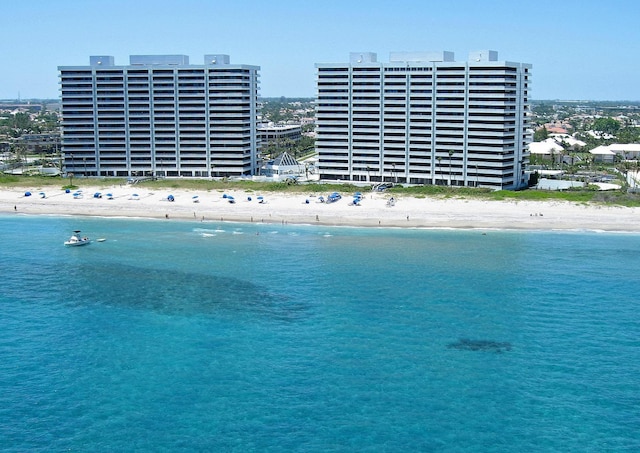 water view featuring a beach view