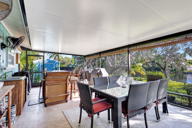 view of sunroom