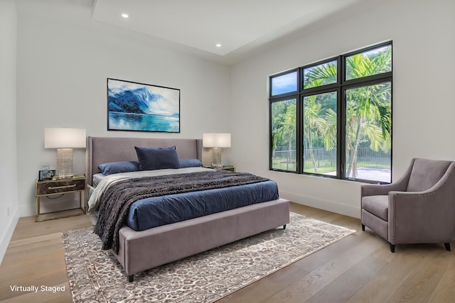 18416 Symphony Ct, Jupiter, FL 33458 - bedroom featuring light wood-style floors, baseboards, and recessed lighting