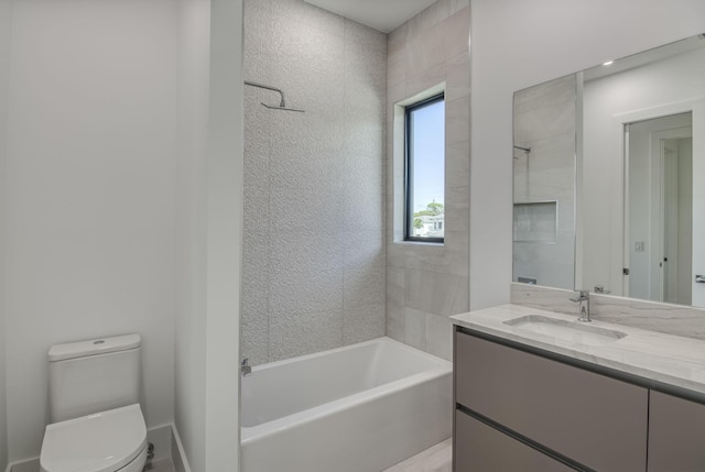 18416 Symphony Ct, Jupiter, FL 33458 - full bathroom featuring a tub to relax in, toilet, and vanity