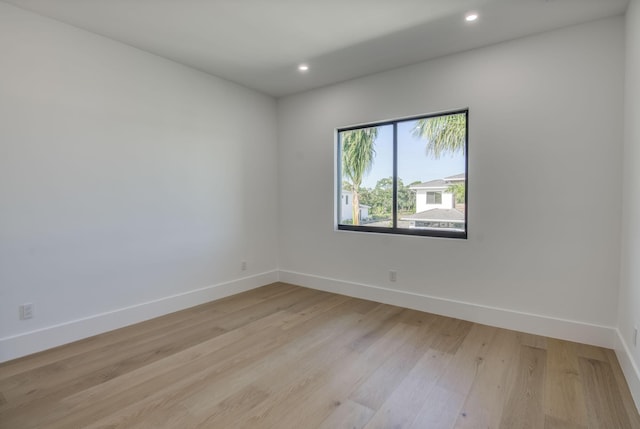 18416 Symphony Ct, Jupiter, FL 33458 - empty room featuring baseboards, light wood-style flooring, and recessed lighting