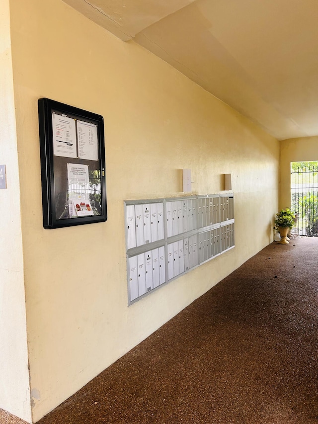 surrounding community with mail boxes