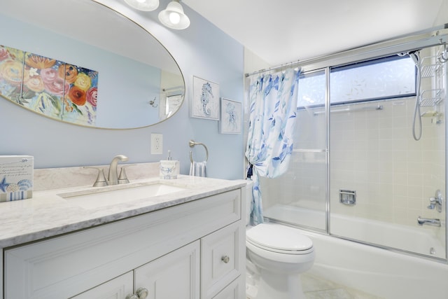 545 Bay Colony Dr N, Juno Beach, FL 33408 - bathroom with vanity, enclosed tub / shower combo, and toilet