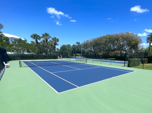 545 Bay Colony Dr N, Juno Beach, FL 33408 - view of tennis court with community basketball court