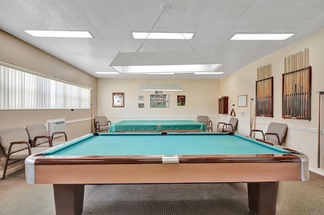 playroom featuring carpet and pool table