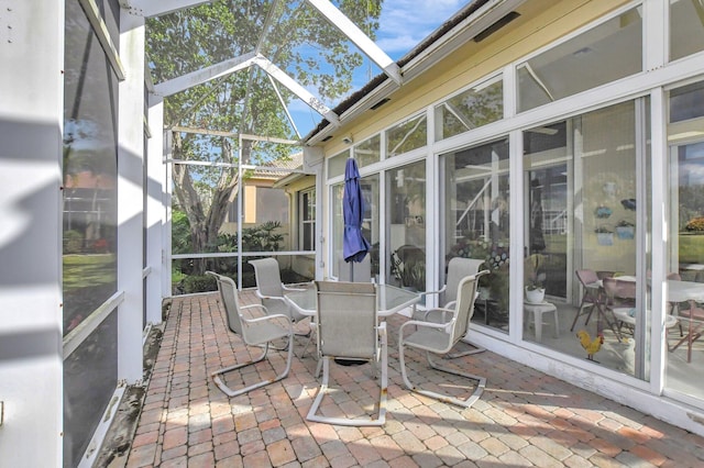 view of sunroom