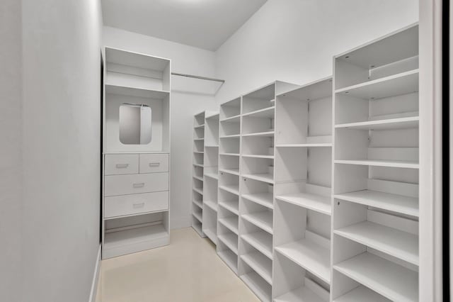 view of walk in closet