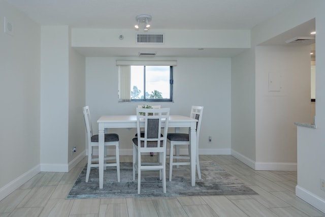 view of unfurnished dining area