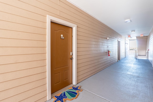 view of doorway to property