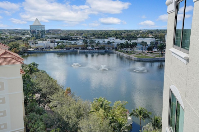 property view of water