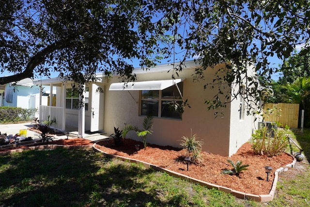 exterior space with a lawn