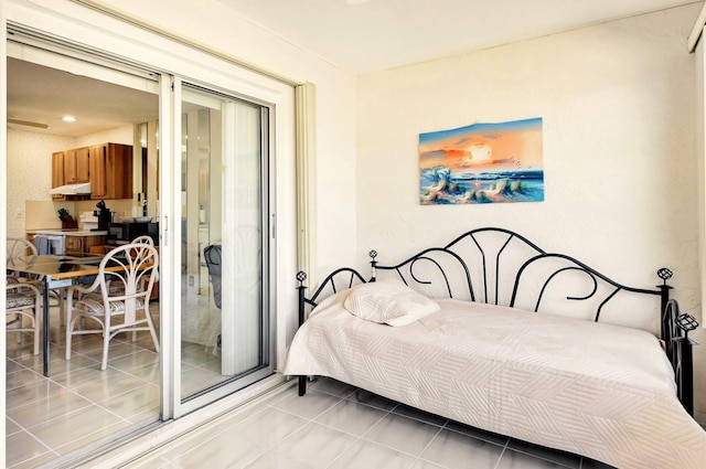 view of tiled bedroom