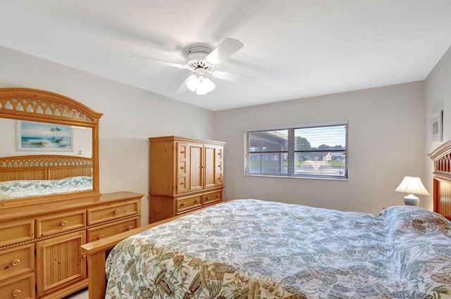 bedroom with ceiling fan