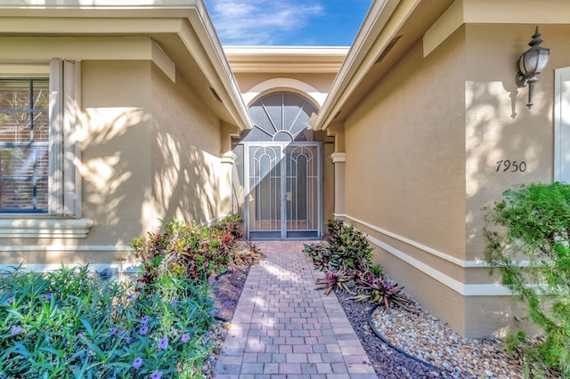 view of doorway to property