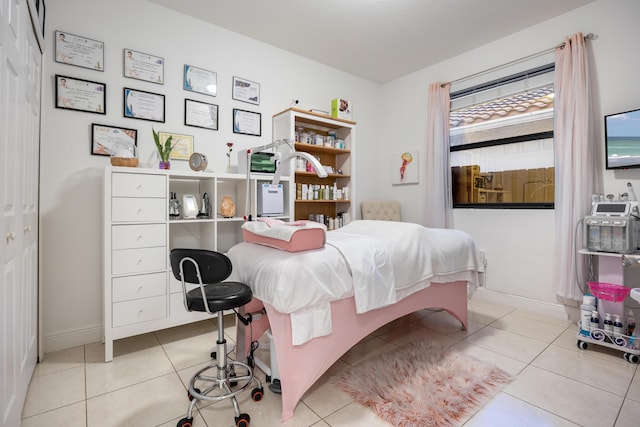 view of tiled bedroom