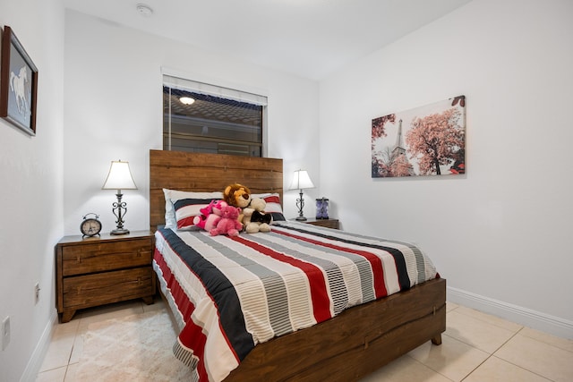 view of tiled bedroom