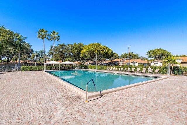 view of pool with a patio