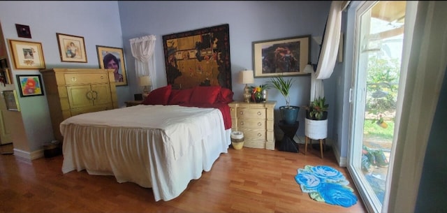 bedroom featuring hardwood / wood-style floors