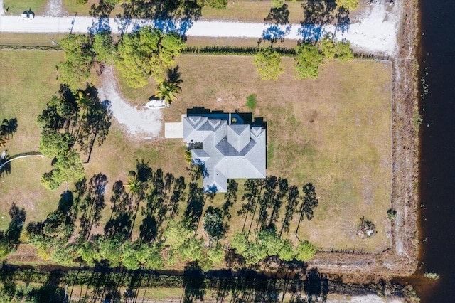 aerial view featuring a rural view