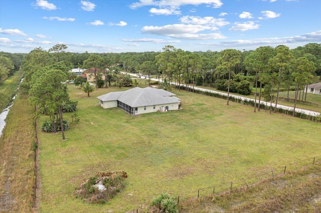 bird's eye view featuring a rural view