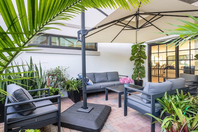 view of patio / terrace with an outdoor living space