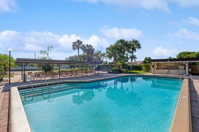 view of pool with a patio