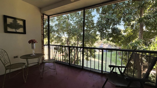 view of sunroom