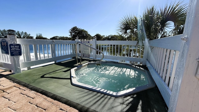 3650 Inverrary Dr Unit 3C, Lauderhill, FL 33319 - view of swimming pool with an in-ground hot tub and a deck