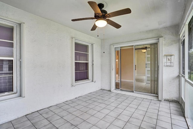 view of patio / terrace with ceiling fan