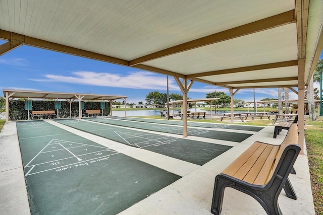 view of property's community featuring a water view