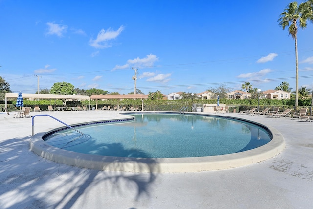 view of pool with a patio