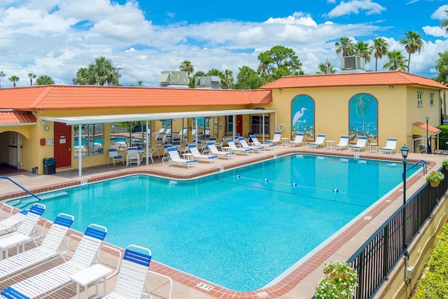 view of pool with a patio