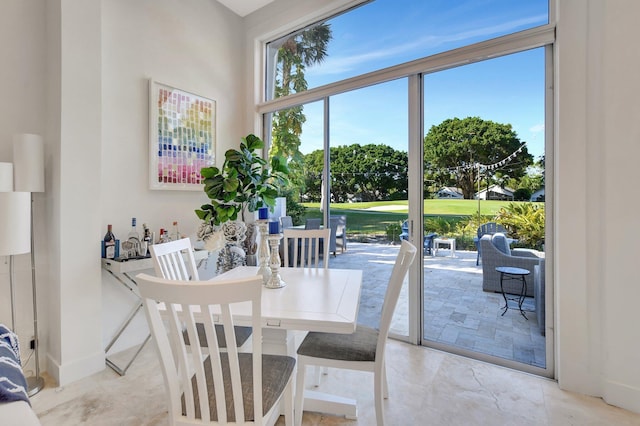 view of dining space