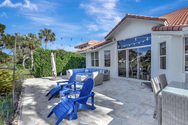 view of patio / terrace with an outdoor hangout area