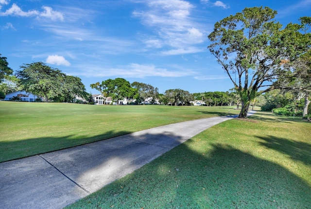 view of home's community featuring a yard