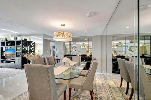 view of tiled dining space