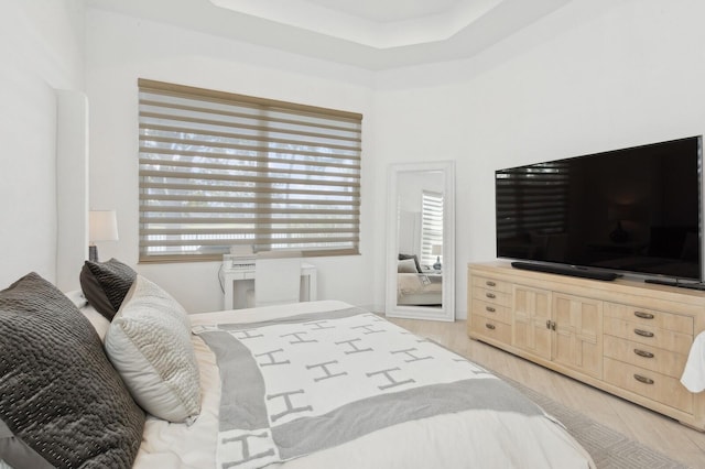 bedroom featuring light hardwood / wood-style flooring