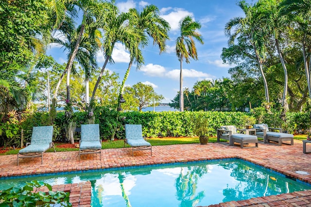 view of pool with a patio