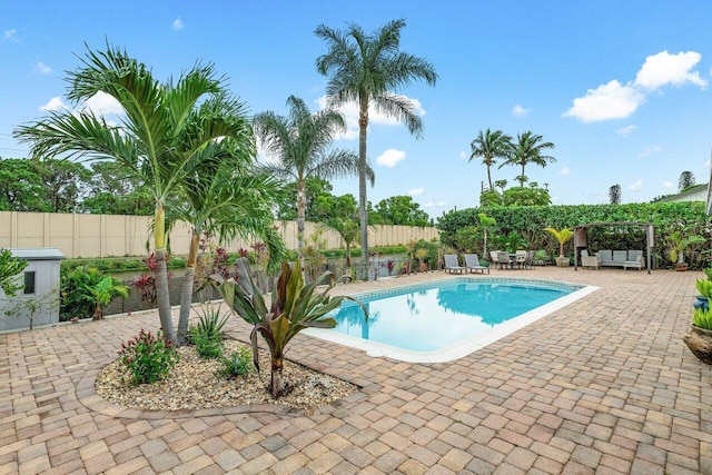 view of pool with a patio area